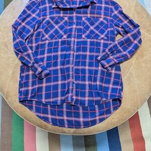 Blue and Red Plaid Kids Shirt